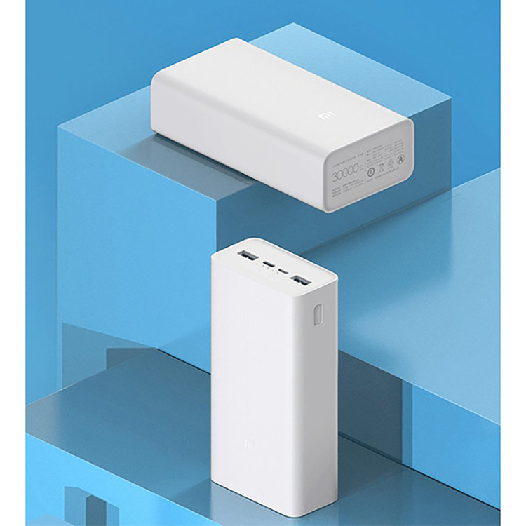پاوربانک شیائومی اصل مدل Mi PB3018ZM ظرفیت 30000 میلی آمپر +گارانتی ۶ ماهه+ساعت هوشمند هدیه