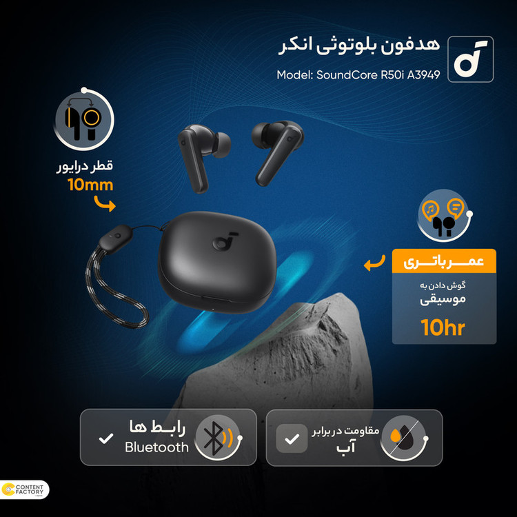 ایرپاد Anker مدل R50i nc ( قابلیت اتصال به soundcore ندارد)