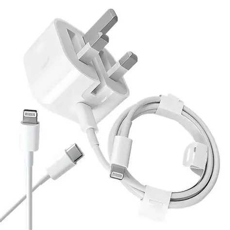 آداپتور 20 وات اصل آیفون+کابل لایتنینگ(دندانه طلایی) اصل+شش ماه  گارانتی طلایی شرکتی _به شرط تست دستگاه jc