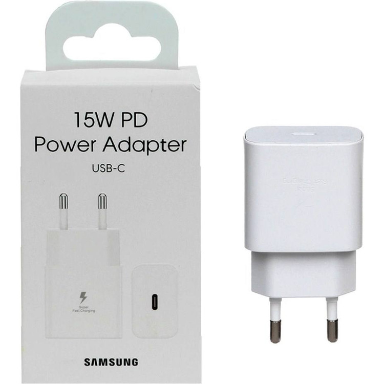 شارژر سامسونگ اورجینال مدل EP-T1510 توان 15 وات دو پین همراه کابل اصل