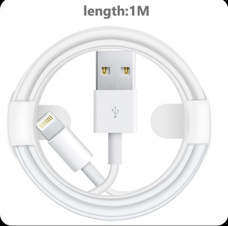 کابل تبدیل اپل مدل USB به Lightning طول 1 متر